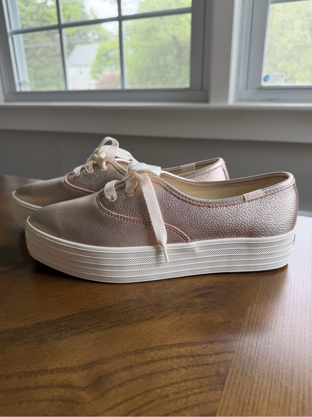 Keds Point Platform Sneaker - Metallic Rose Gold (Rare Color)